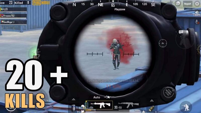 Best guns for 4x scope in PUBG Mobile (Image credits: Goze YT)