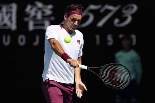 Roger Federer at the 2020 Australian Open in Melbourne earlier this year