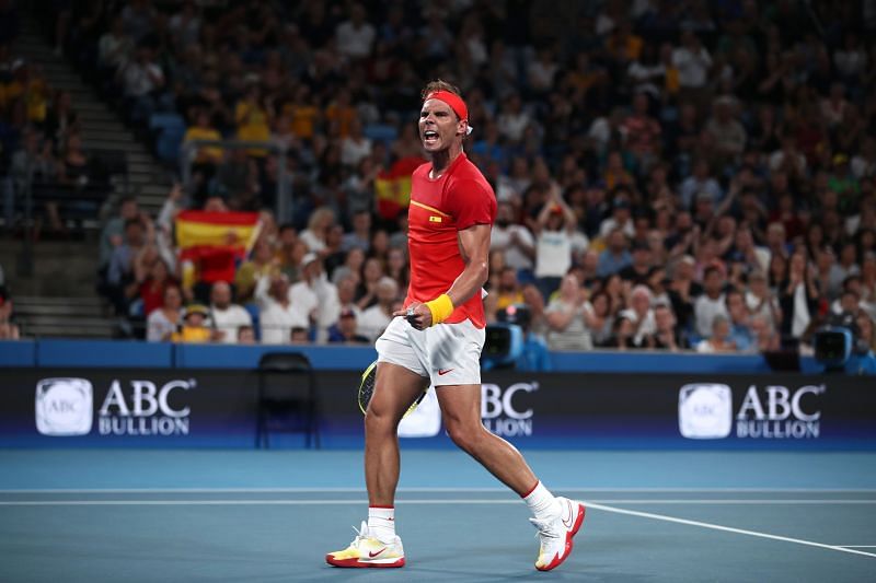 Rafael Nadal representing Spain at the 2020 ATP Cup