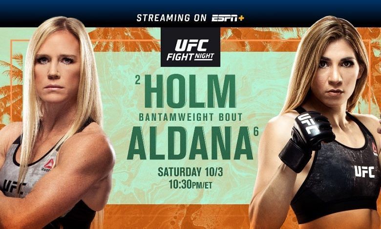 UFC FIGHT ISLAND 4: HOLM VS. ALDANA RESULTS