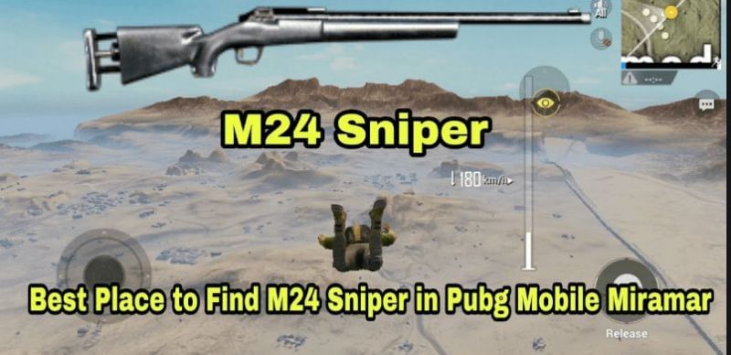 Best locations to find M24 in Miramar (Image credits: PUBG Mobile tips and tricks.com)