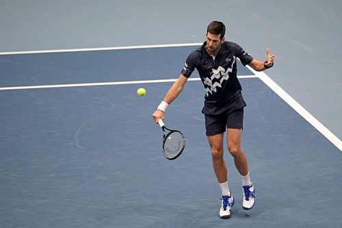 Novak Djokovic in action at the 2020 Erste Bank Open