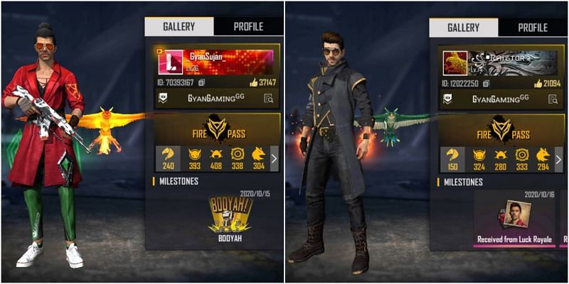 Gyan Sujan vs Raistar: who has better stats in Free Fire?