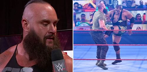 Braun Strowman reacts to Keith Lee's post-match attack