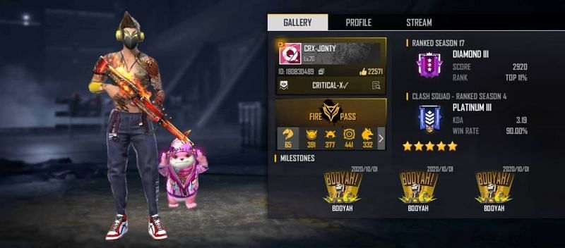 Jonty Gaming Free Fire: Real name, ID, rank, stats, and more