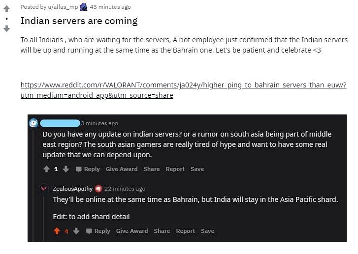 Indian servers could come up at the same time as the Bahrain server
