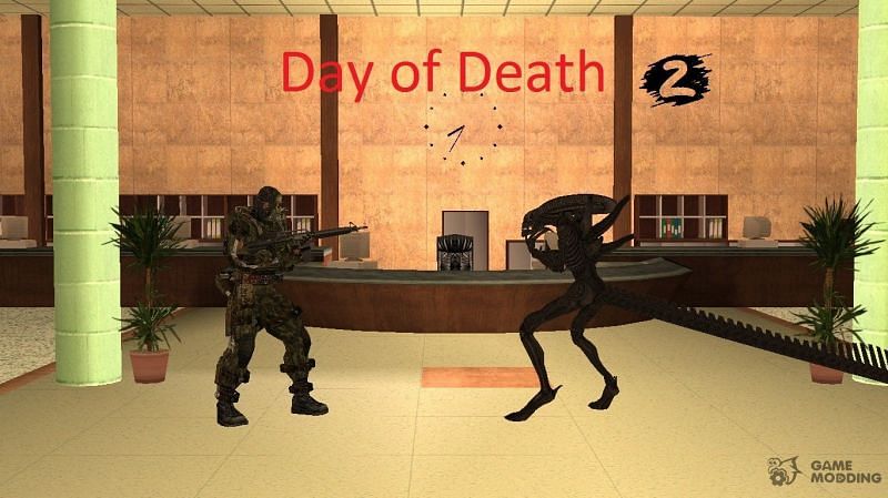 The Day of Death 2 mod isn&#039;t particularly scary but it can give you a good fright here and there. (Image Credits: Gamemodding)