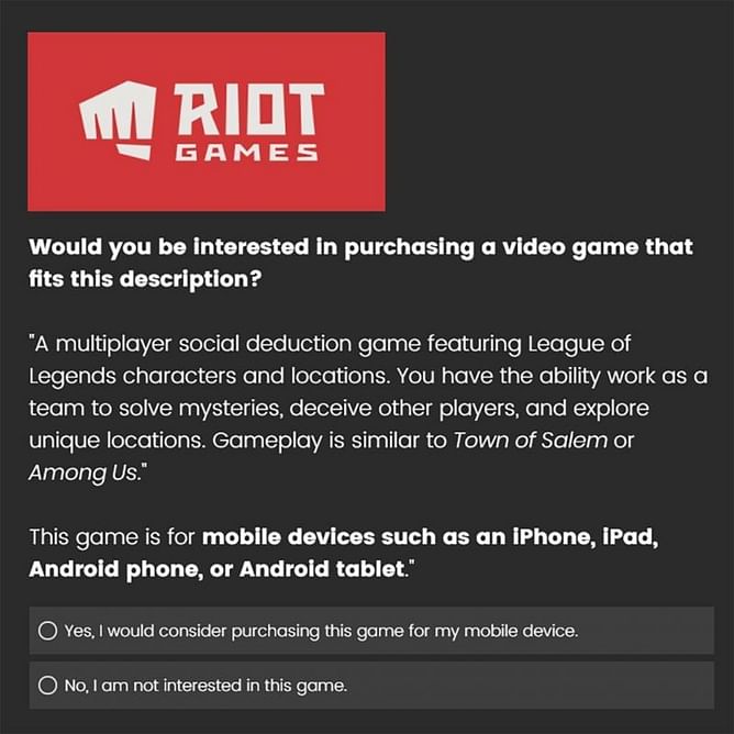 Riot Games asks how fans would feel about an Among Us inspired League of Legends game
