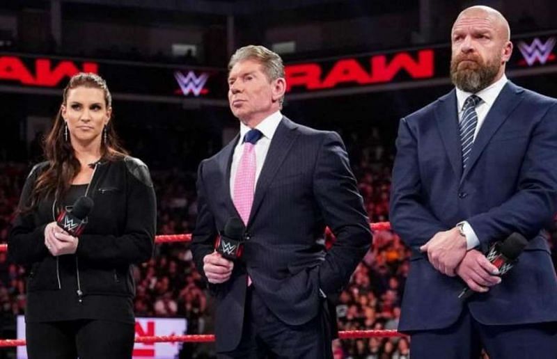 Vince McMahon, Stephanie McMahon, and Triple H