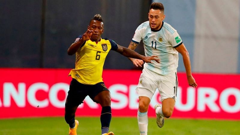 Ocampos missed a glorious chance to score for Argentina