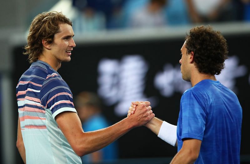 Alexander Zverev beat Marco Cecchinato earlier this year in Melbourne.