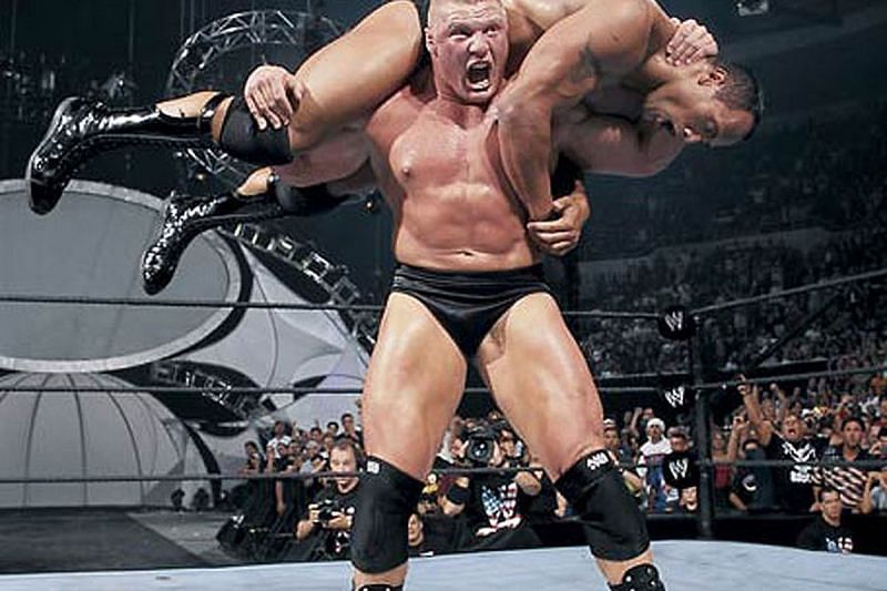 The Rock passed the torch to Lesnar at Summerslam 2002