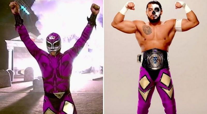 Rey Mysterio at the 1997 Halloween Havoc, Santos Escobar at NXT Halloween Havoc