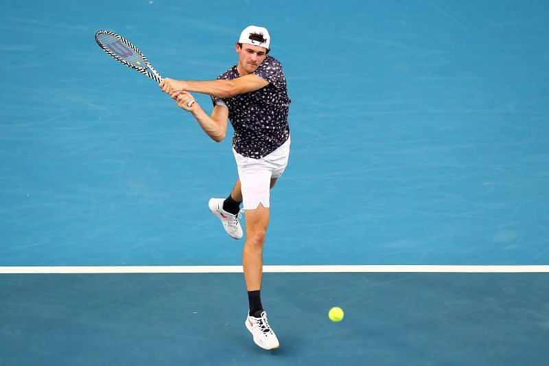 Tommy Paul during his win over Grigor Dimitrov at the 2020 Australian Open.