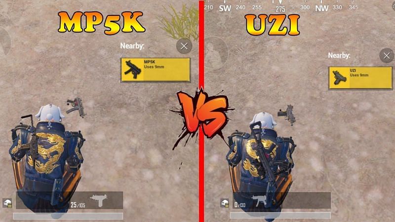 Which is a better SMG between the Micro UZI and the MP5K in PUBG Mobile? (Image Credits: Im Gamer)