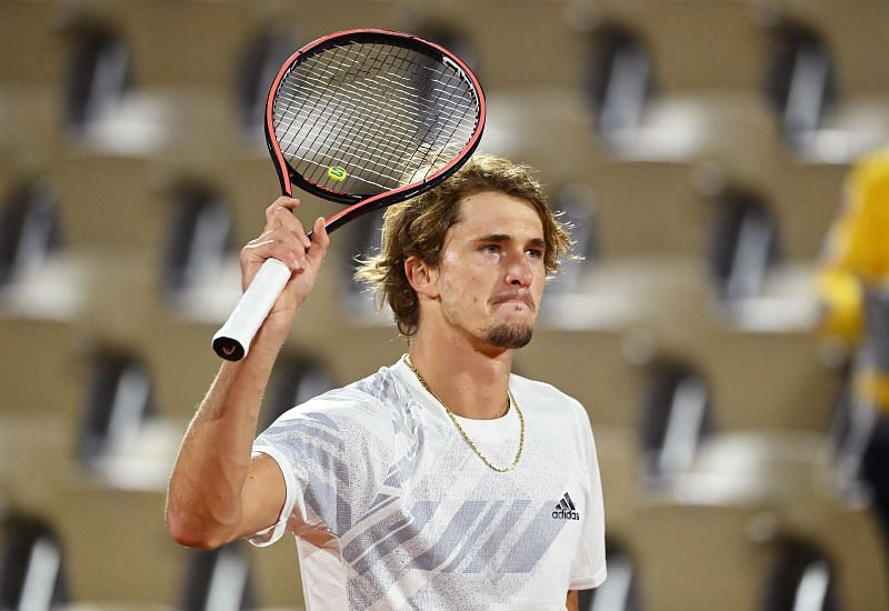 Alexander Zverev at the 2020 French Open