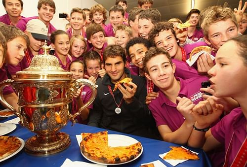 Roger Federer at the Swiss Indoors in Basel