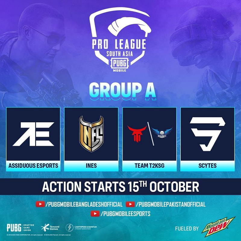 PMPL South Asia Season 2 Group A teams