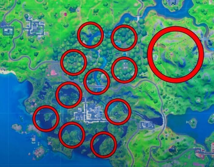 How To Edit Spawn Locations Fortnite Fortnite Season 4 All Possible Wolverine Spawn Locations Map Attached