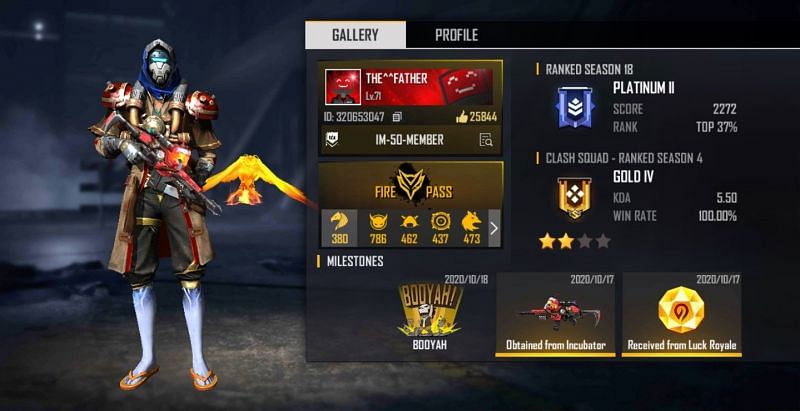 free fire b2k id