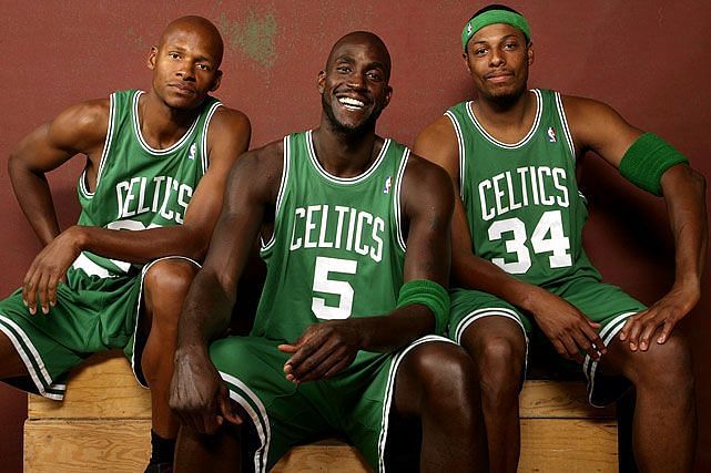 The Celtics&#039; Big Three after signing Kevin Garnett