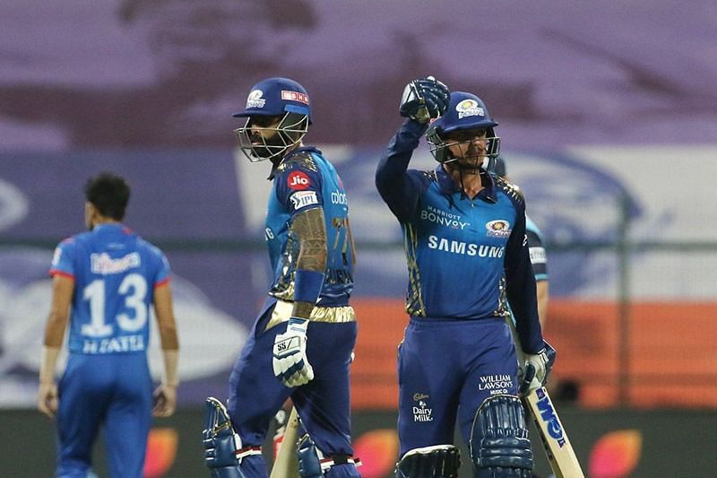 Suryakumar Yadav and Quinton de Kock scored brilliant half-centuries that helped MI secure a win over DC.