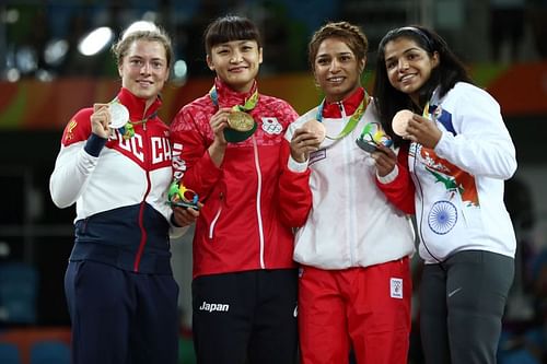 Sakshi Malik won a bronze medal at the Rio Olympics in 2016