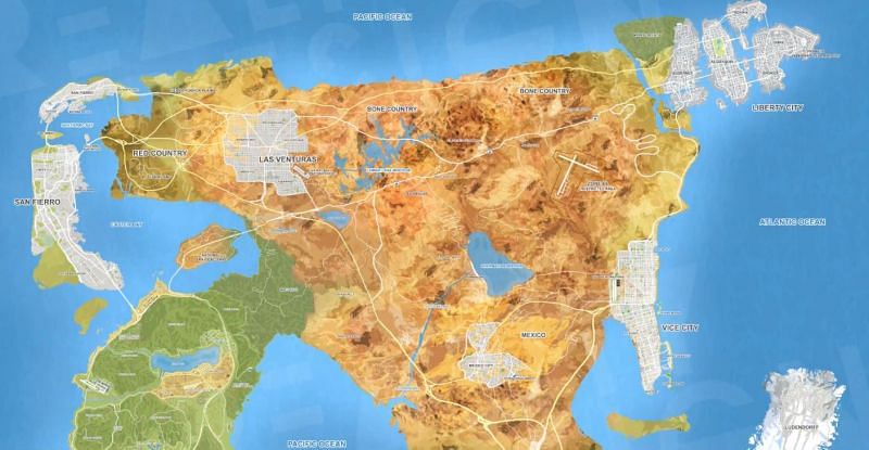 Leaked GTA 6 map teases a bigger and more exciting world