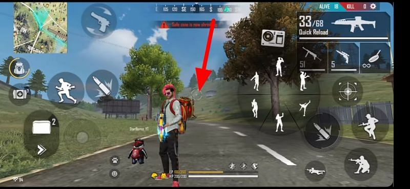 Crosshair positioning is crucial while aiming for headshots (Image via Karan YT/Youtube)