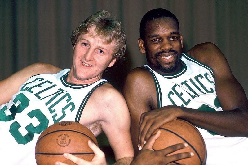 Larry Bird and Cedric Maxwell