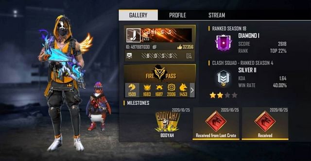 JIGS' Free Fire ID, lifetime stats, and other details