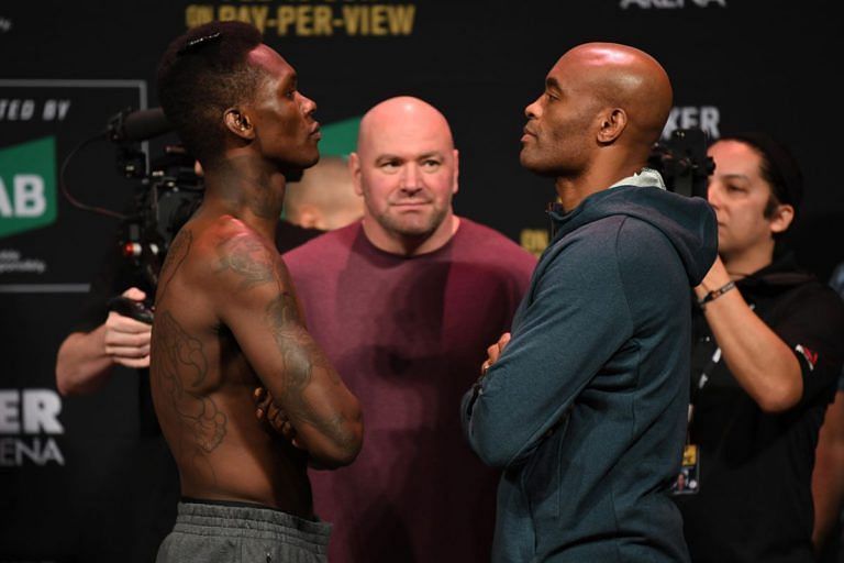 Israel Adesanya and Anderson Silva