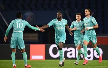 Ismael Traore celebrates after scoring a goal