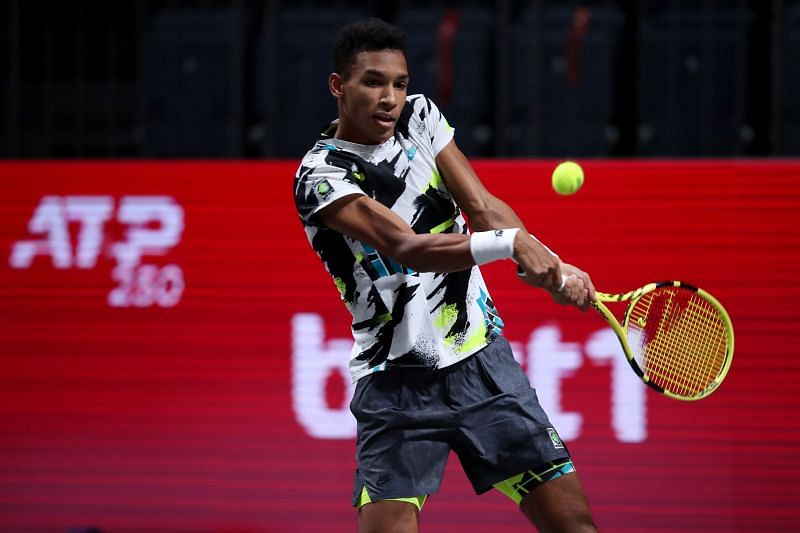 Felix Auger-Aliassime at the Bett1Hulks Indoors 2020