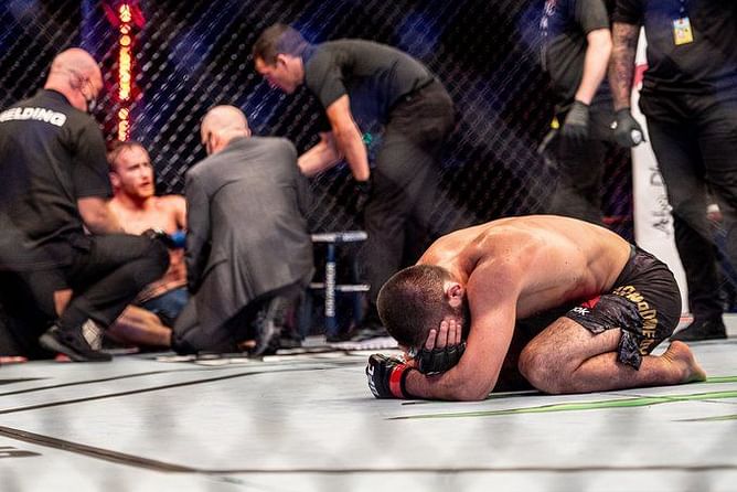 BREAKING: Khabib Nurmagomedov retires from MMA after choking out Justin Gaethje at UFC 254