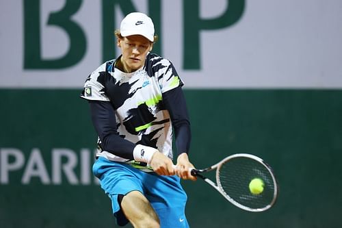 Jannik Sinner during his second round win at the 2020 French Open