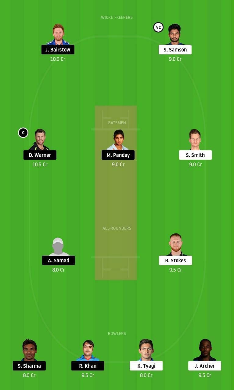 RR vs SRH IPL Dream11 Tips