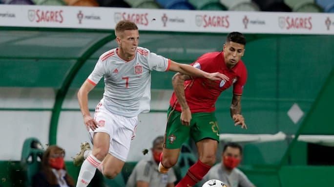 Dani Olmo caused a lot of trouble for Portugal down the left flank 