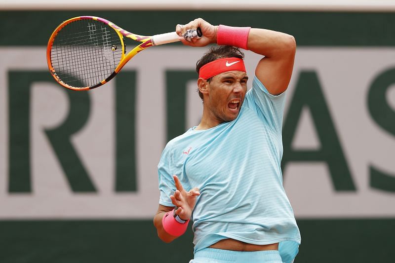 Rafael Nadal during his second round win at the 2020 French Open