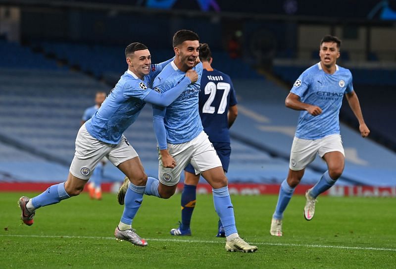 Ferran Torres scored on his European debut for City tonight.