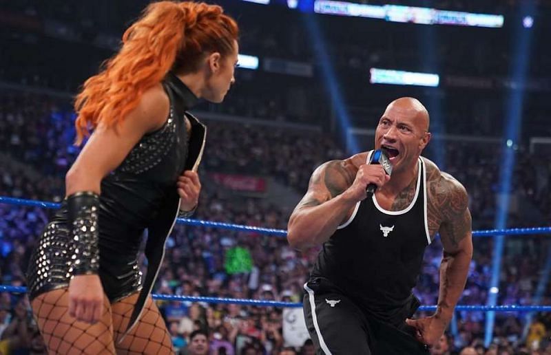 Becky Lynch and The Rock