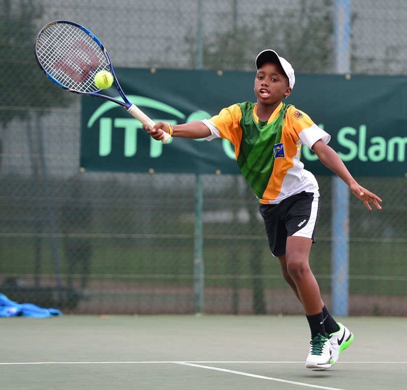 Khololwam Montsi during the ITF African Junior Championships in 2016