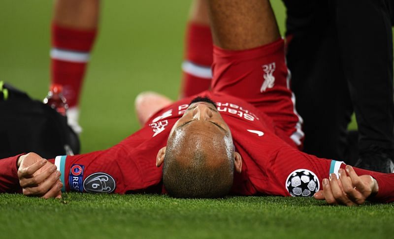 Fabinho picked up an injury in Liverpool&#039;s UEFA Champions League game against FC Midtjylland