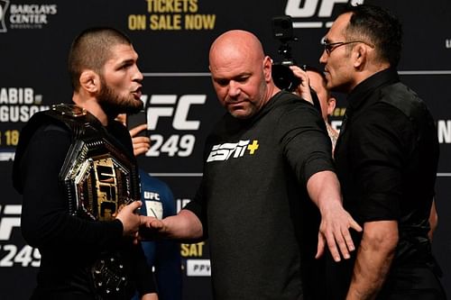 Tony Ferguson faces off with Khabib Nurmagomedov