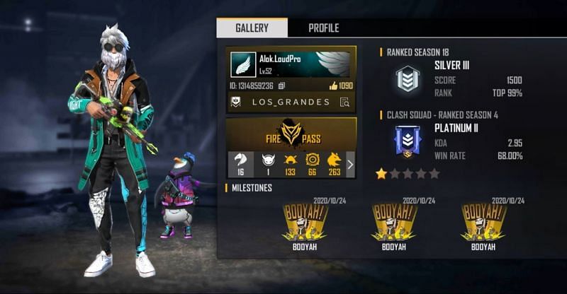 DJ Alok&#039;s Free Fire ID, stats, K/D ratio, in-game character, and more