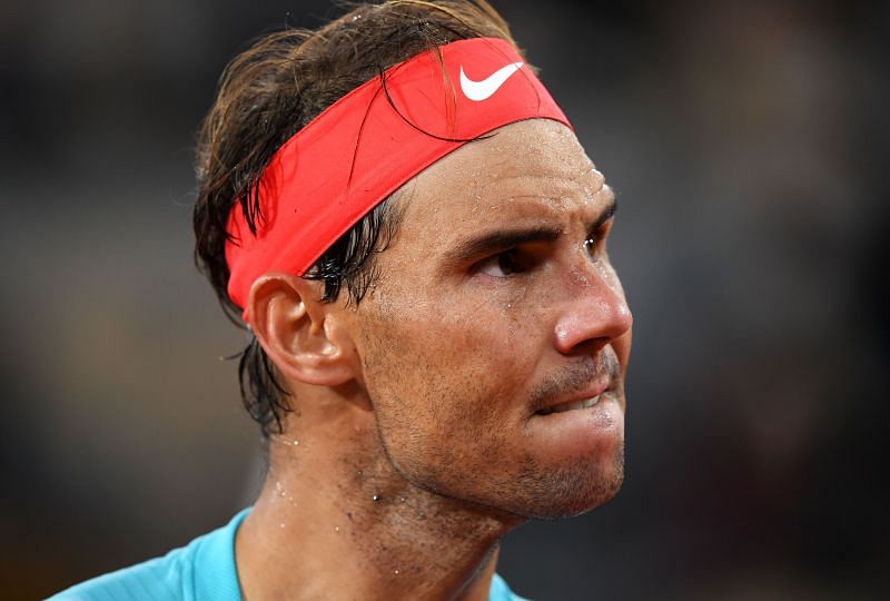 Rafael Nadal during the French open final against Novak Djokovic&nbsp;