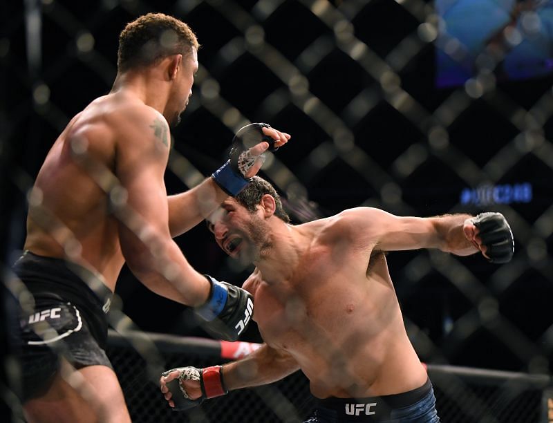 Beneil Dariush punches Drakkar Klose in a knockout win during UFC 248