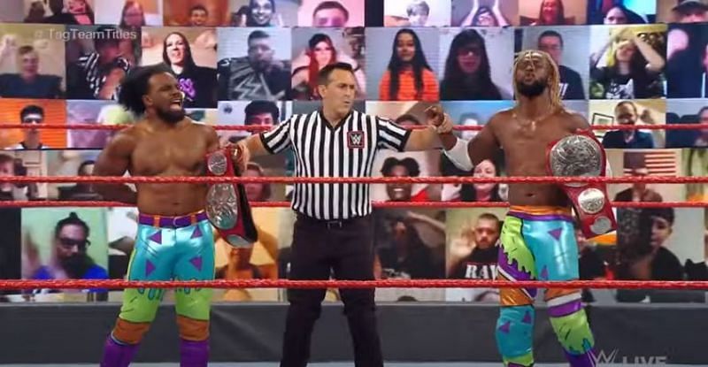 Kingston and Woods defended their new titles on the latest RAW.