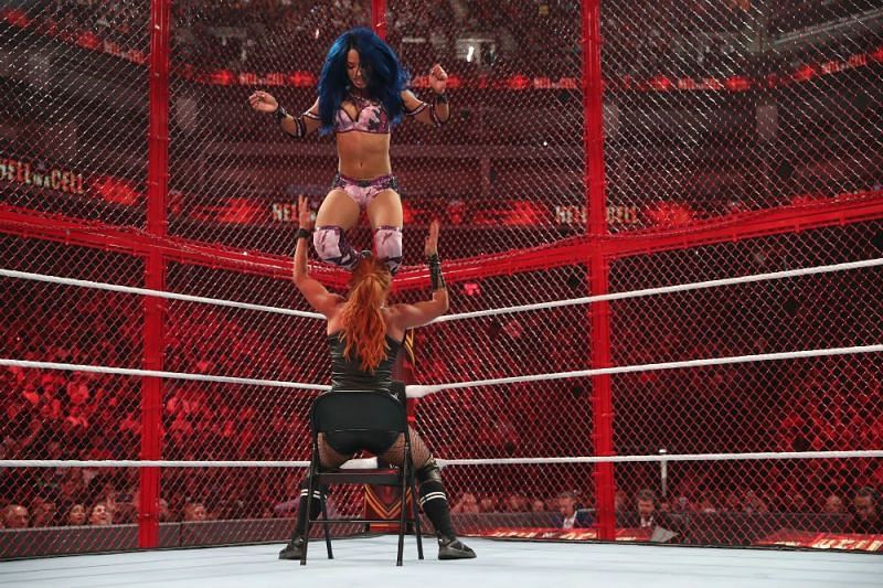 Sasha Banks and Becky Lynch went to war in Hell in a Cell