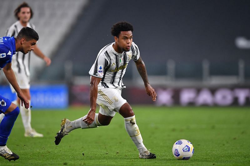 Weston McKennie in action for Juventus in the Serie A